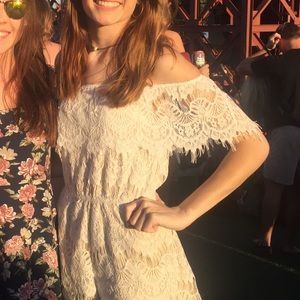 CUTE WHITE LACE ROMPER